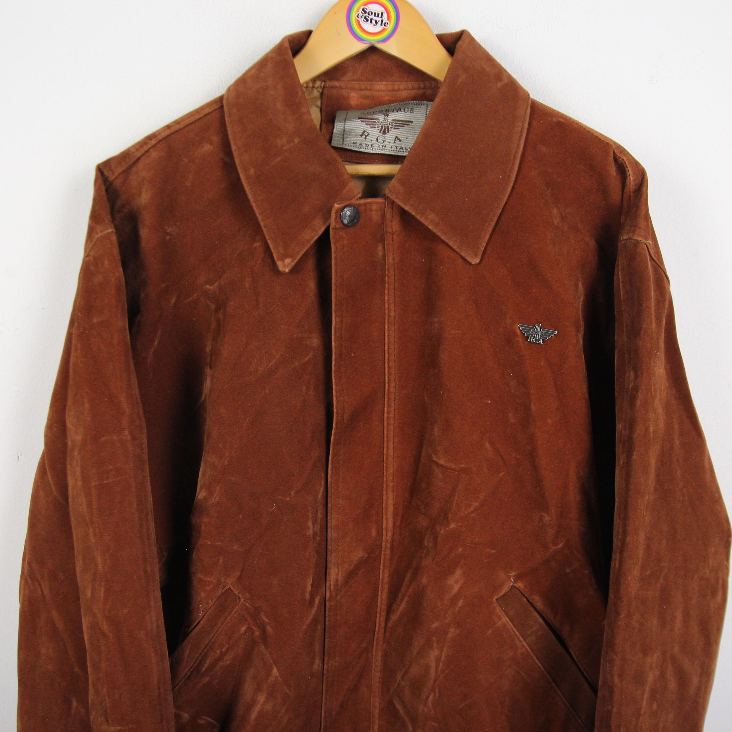 Vintage 80s 90s Velor Jacket Size L R.G.A. Reportage - Etsy