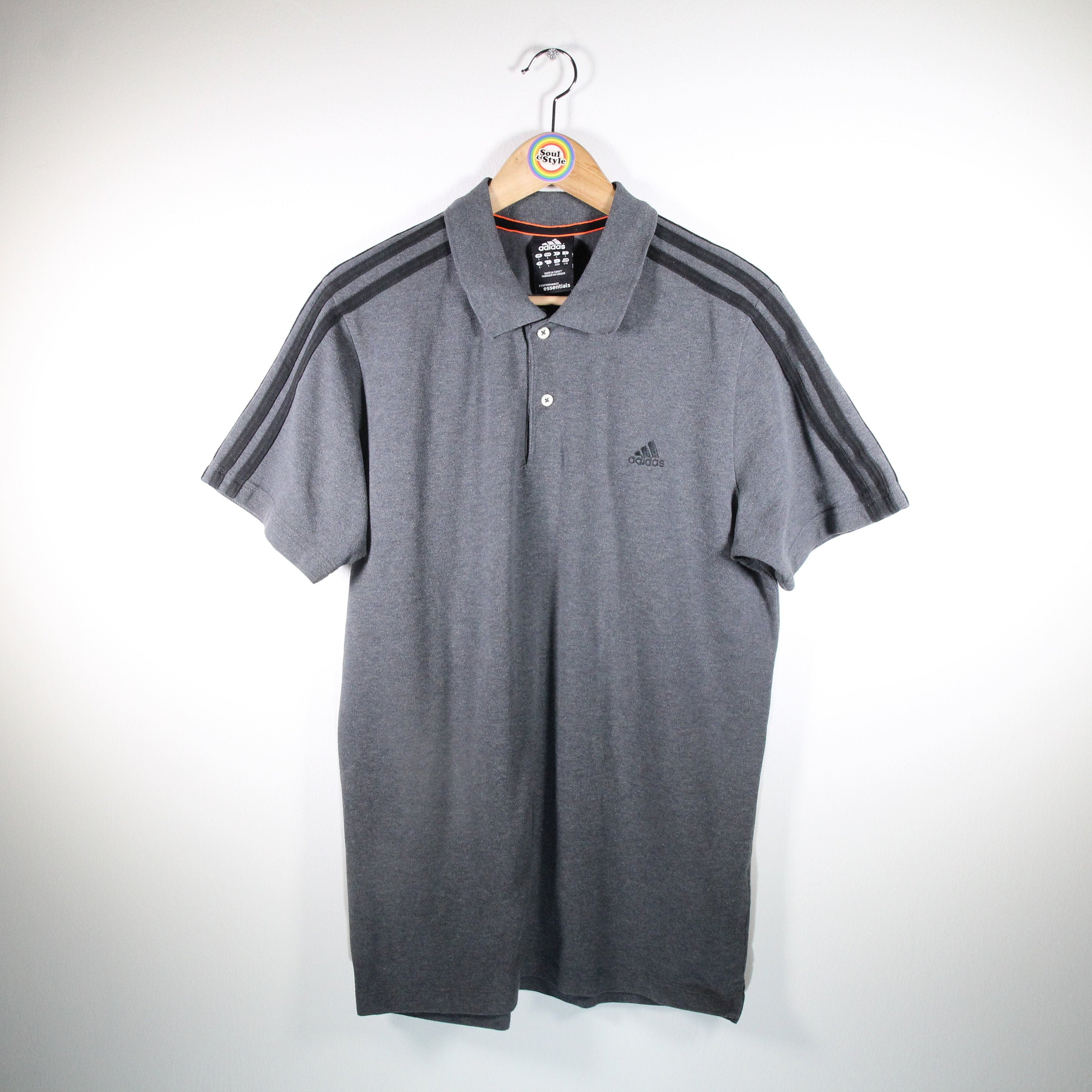 Vintage Polo Shirt Size L Adidas Etsy