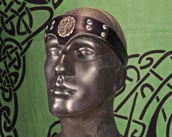 Leather Head Band, Crown, LARP, Cosplay, Renaissance Faire