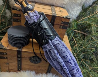 Handmade Leather Parasol Holster, Adjustable Umbrella Holder