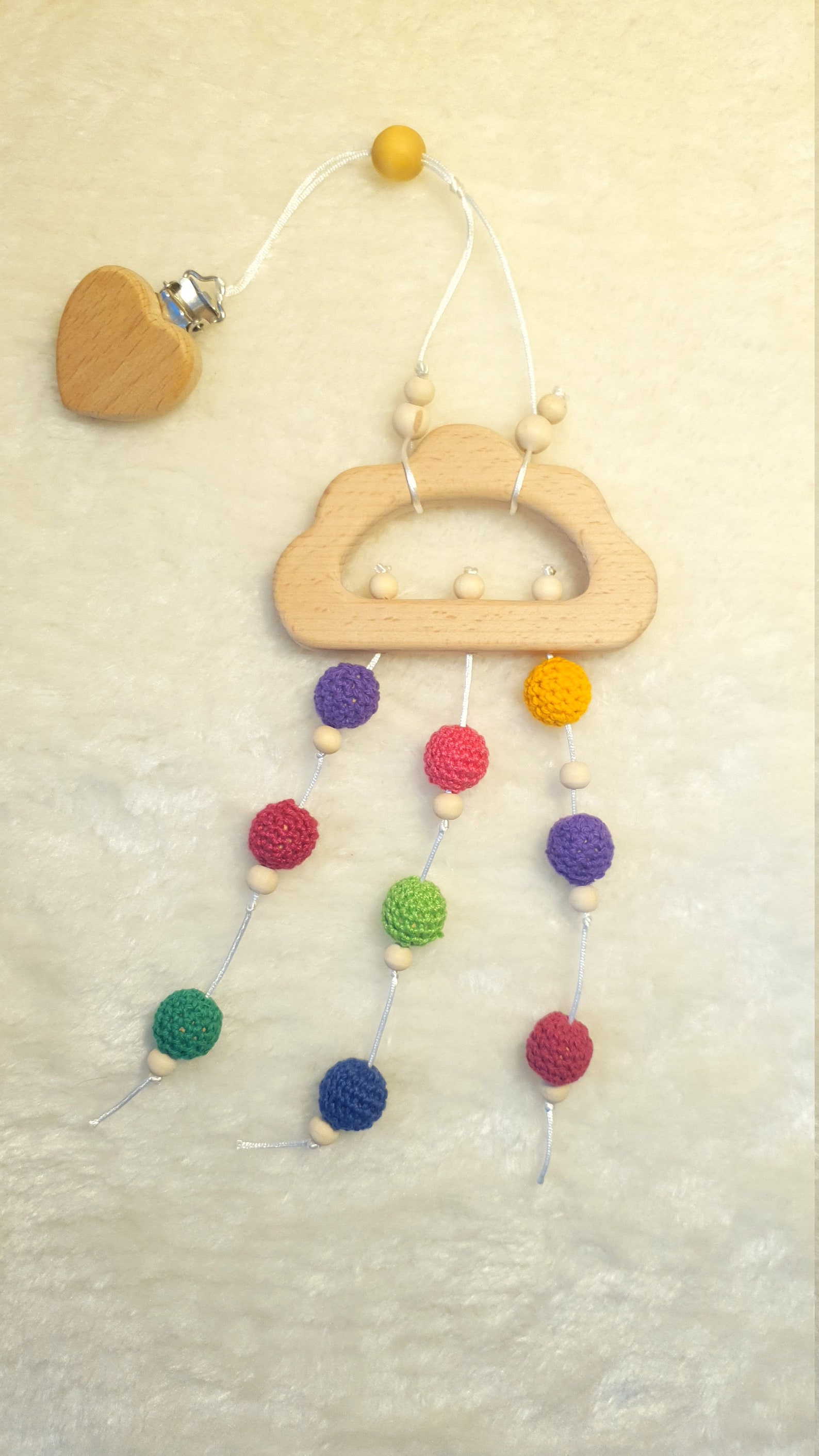 Organic Woodena Hanging toy for a Baby Pram or Crib. Teething Etsy