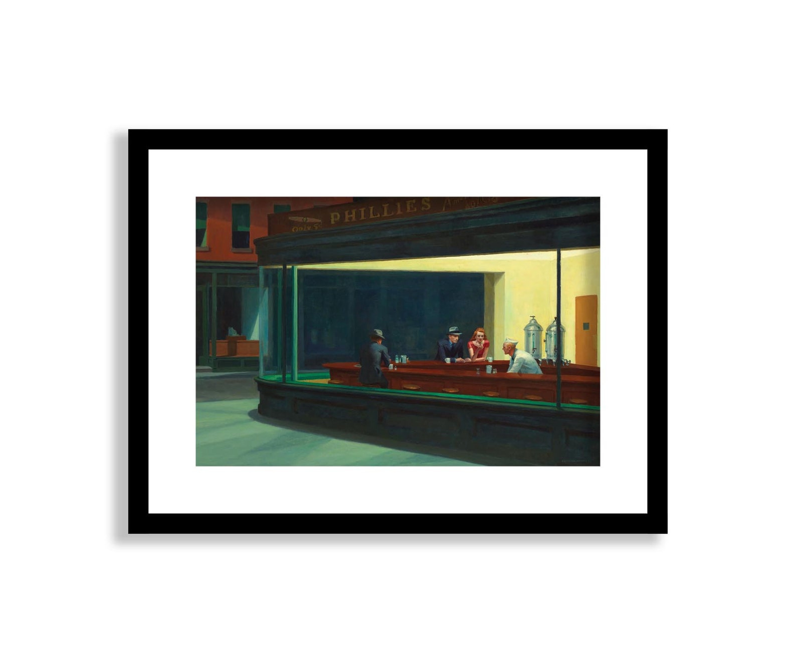 Nighthawks by Edward Hopper Framed Photo Print Picture Frame Etsy