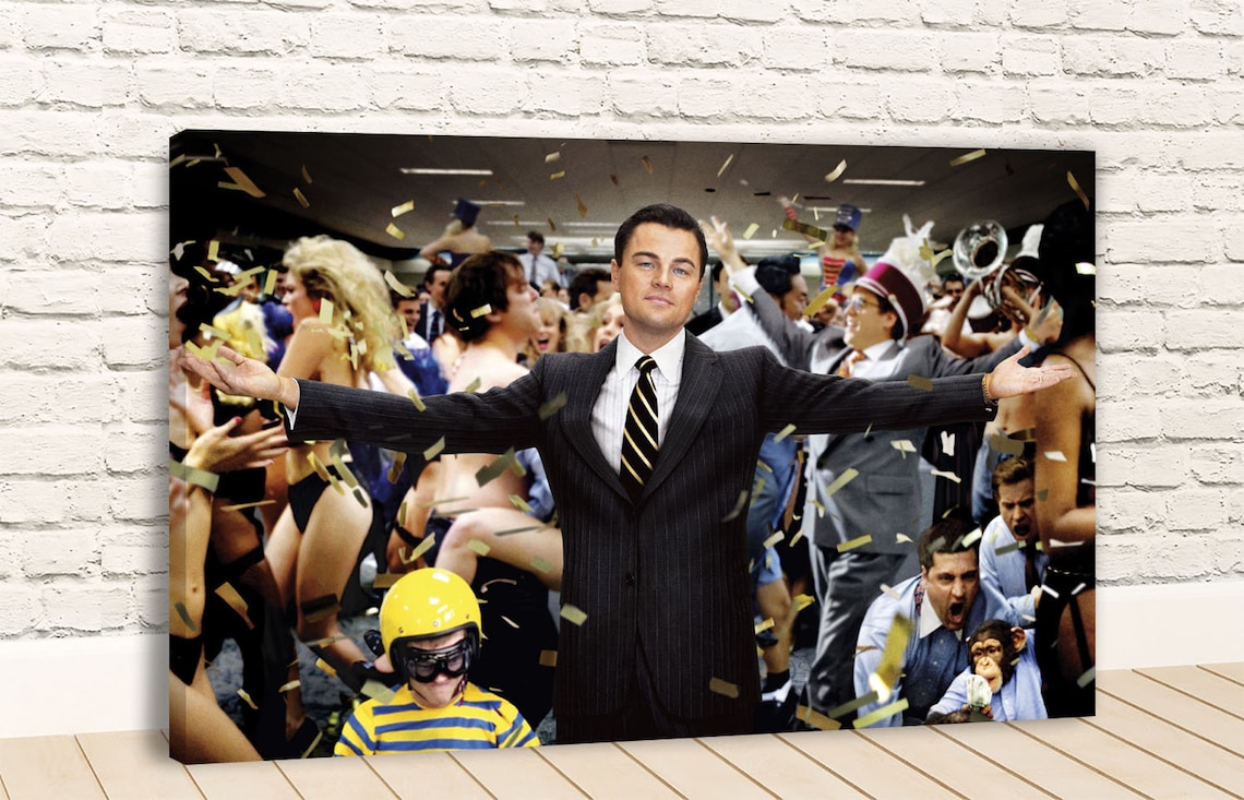 Wolf of Wall Street Office Party Jordan Belfort Canvas Wall Etsy