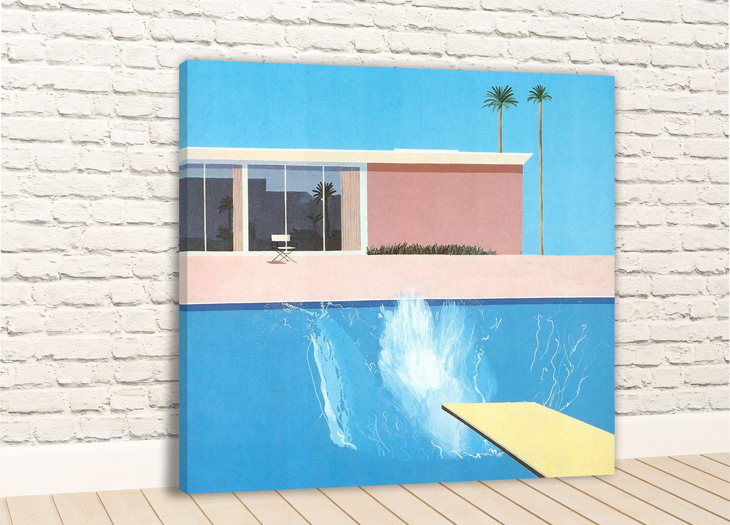 A Bigger Splash 1967 David Hockney Canvas Wall Art Etsy