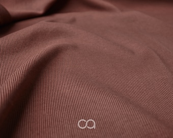 Deadstock Rib 1x1x3 Knit Jersey Fabric | Organic Cotton | 480 g/m2 | Dark brown