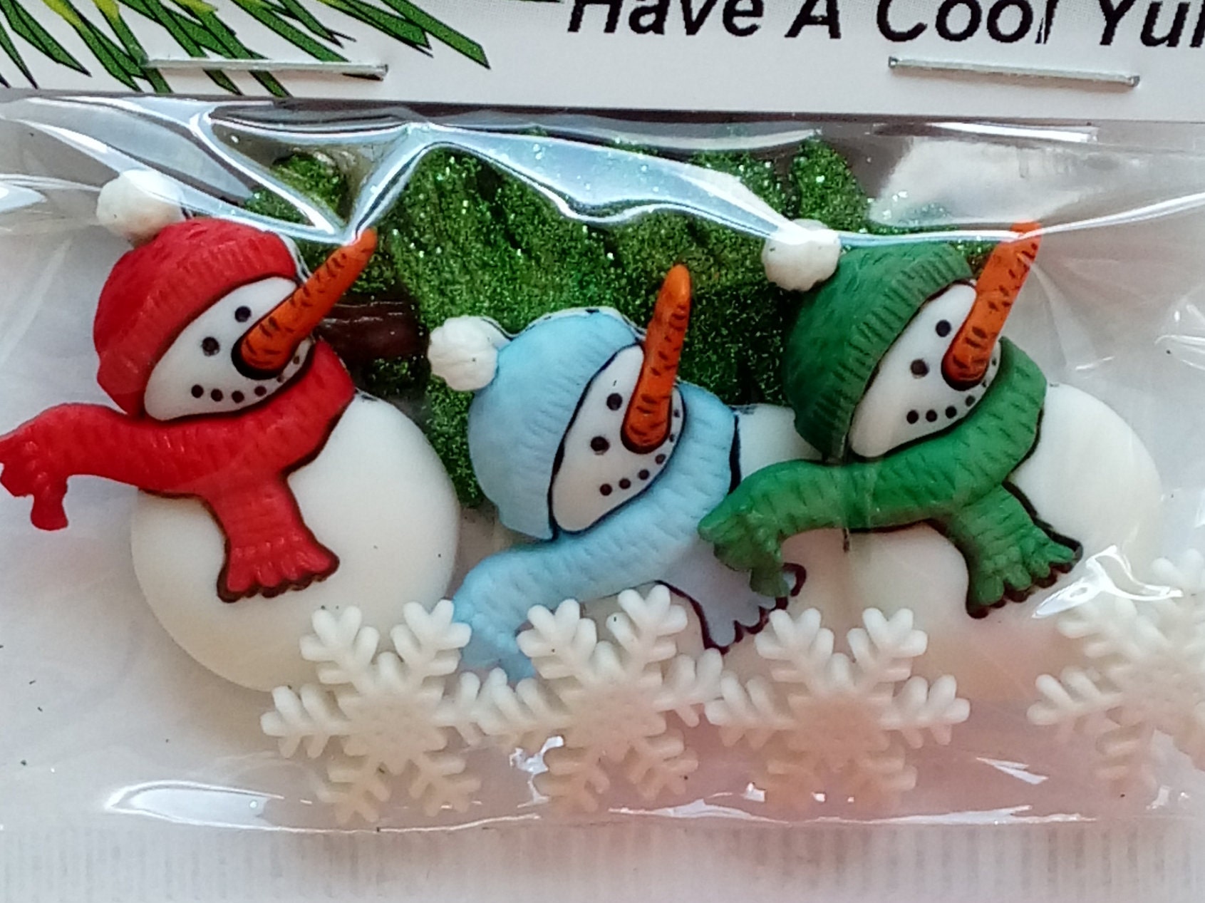 Have A Cool Yule Dress It up Novelty Craft Buttons Sewing Etsy UK