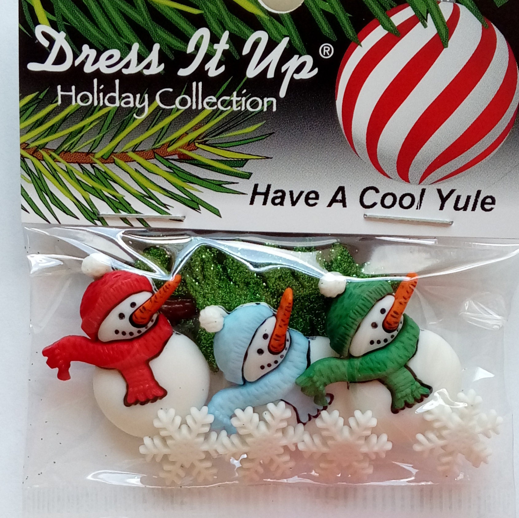 Have A Cool Yule Dress It up Novelty Craft Buttons Sewing Etsy UK