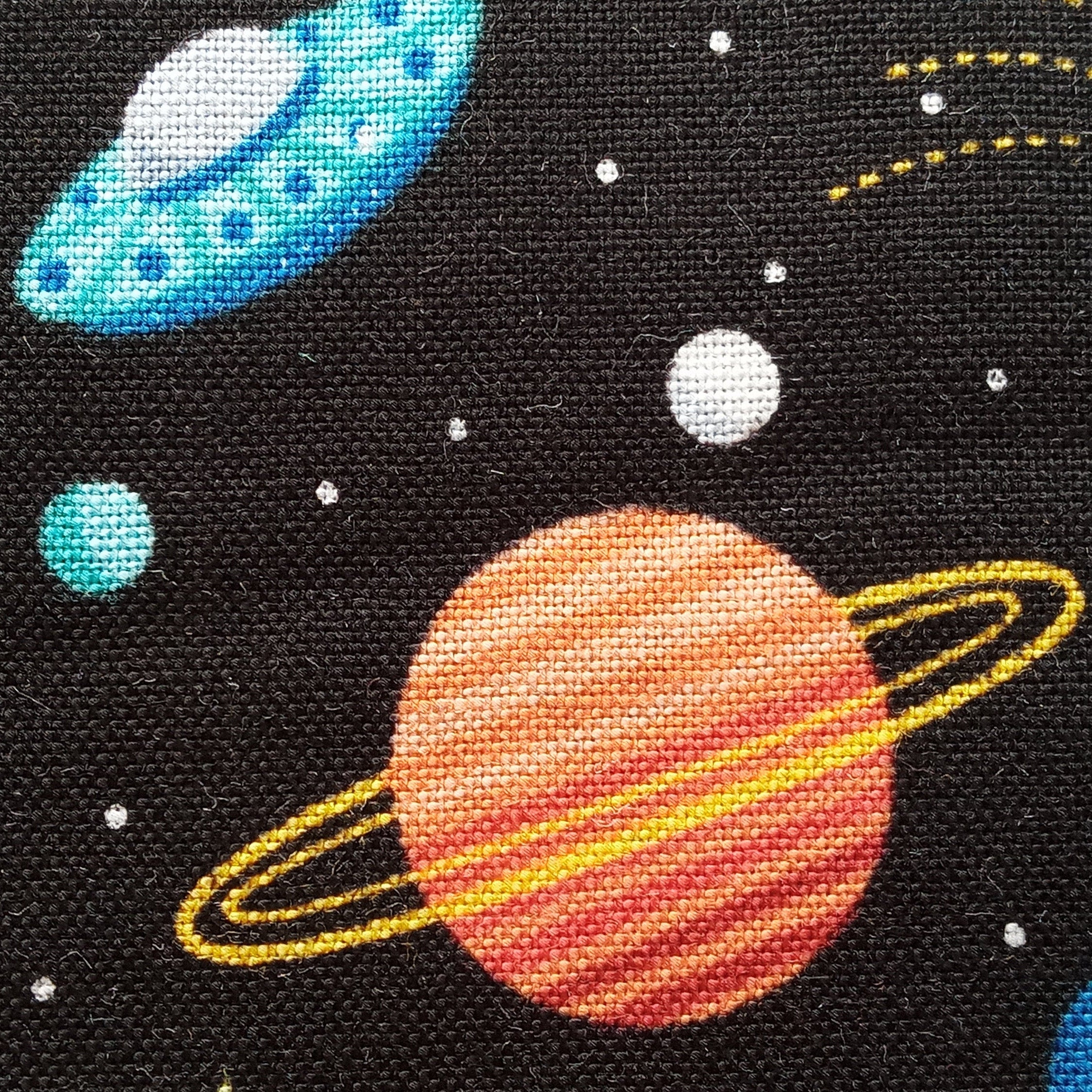 Planets Outer Space Spaceships Aliens Astronauts 100% Cotton | Etsy