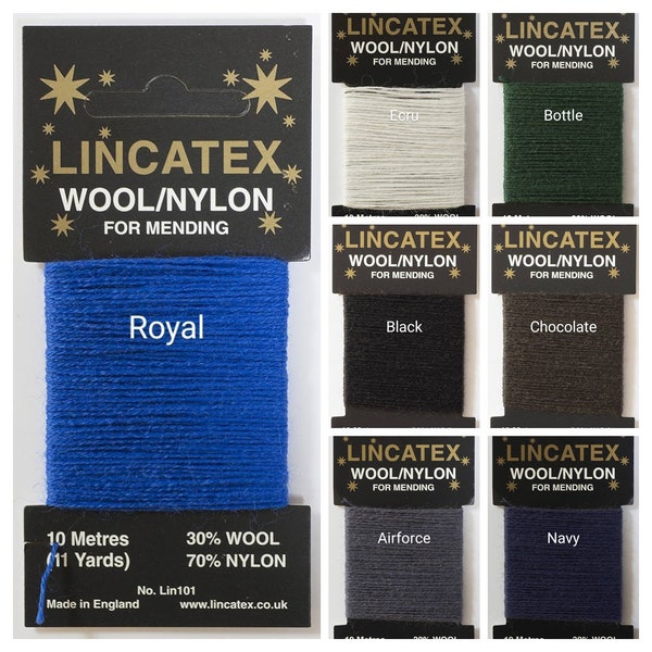 Wool/Nylon  14 Colours For Mending Darning Repairs Upcycling Needle Crafts Knitting