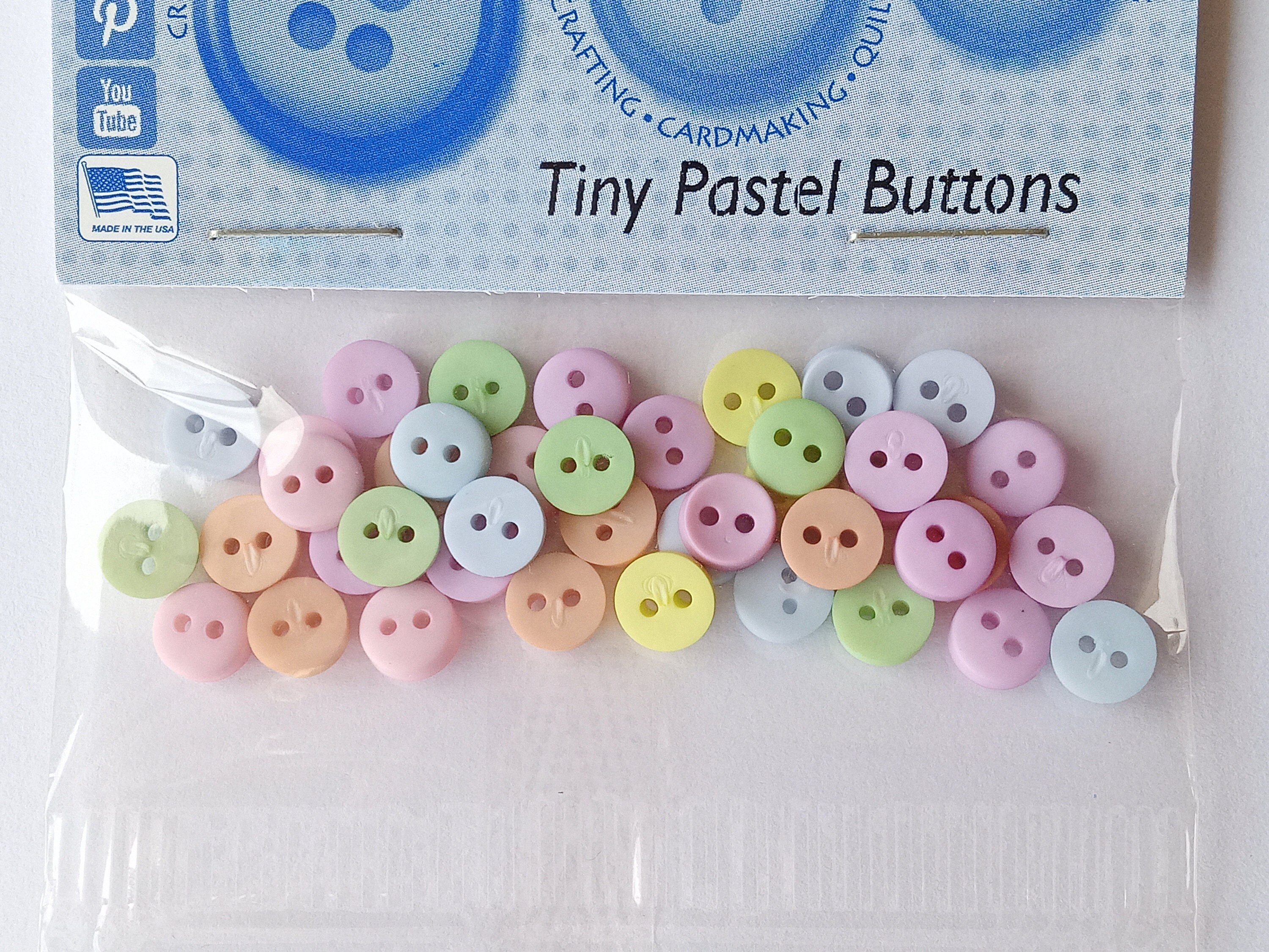 Dress It Up Embellishments - Tiny Buttons - Pastel