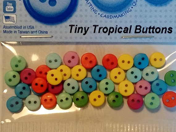 Dress It Up Tiny Tropical Buttons Dress It Up Tiny Tropical Buttons