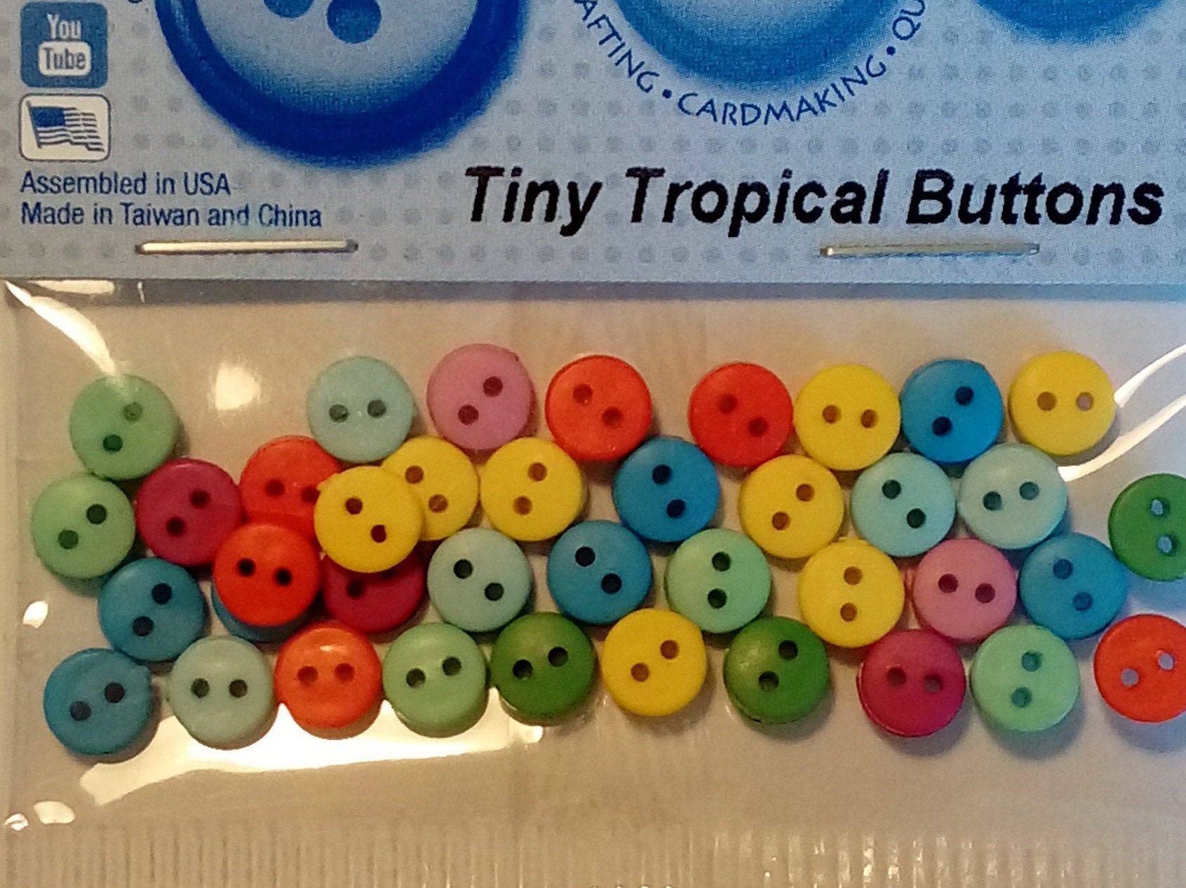 Dress It Up Tiny Tropical Buttons Dress It Up Tiny Tropical Buttons