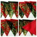 Christmas Bunting Garlands Handmade Decoration 100% Cotton Double Sided Sewn Flags For a Quality Finish 