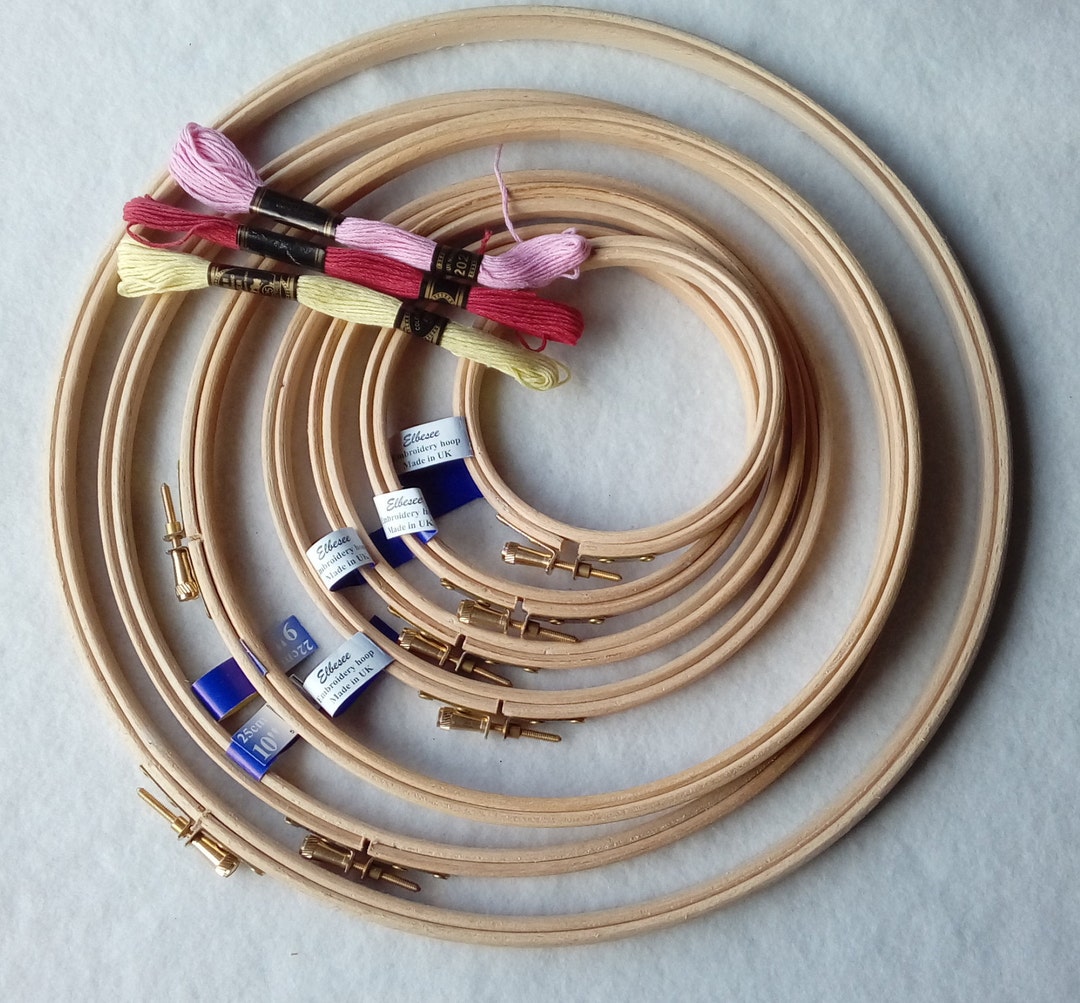 Embroidery Hoops Wooden Elbesee Made in UK Cross Stitch Needlepoint