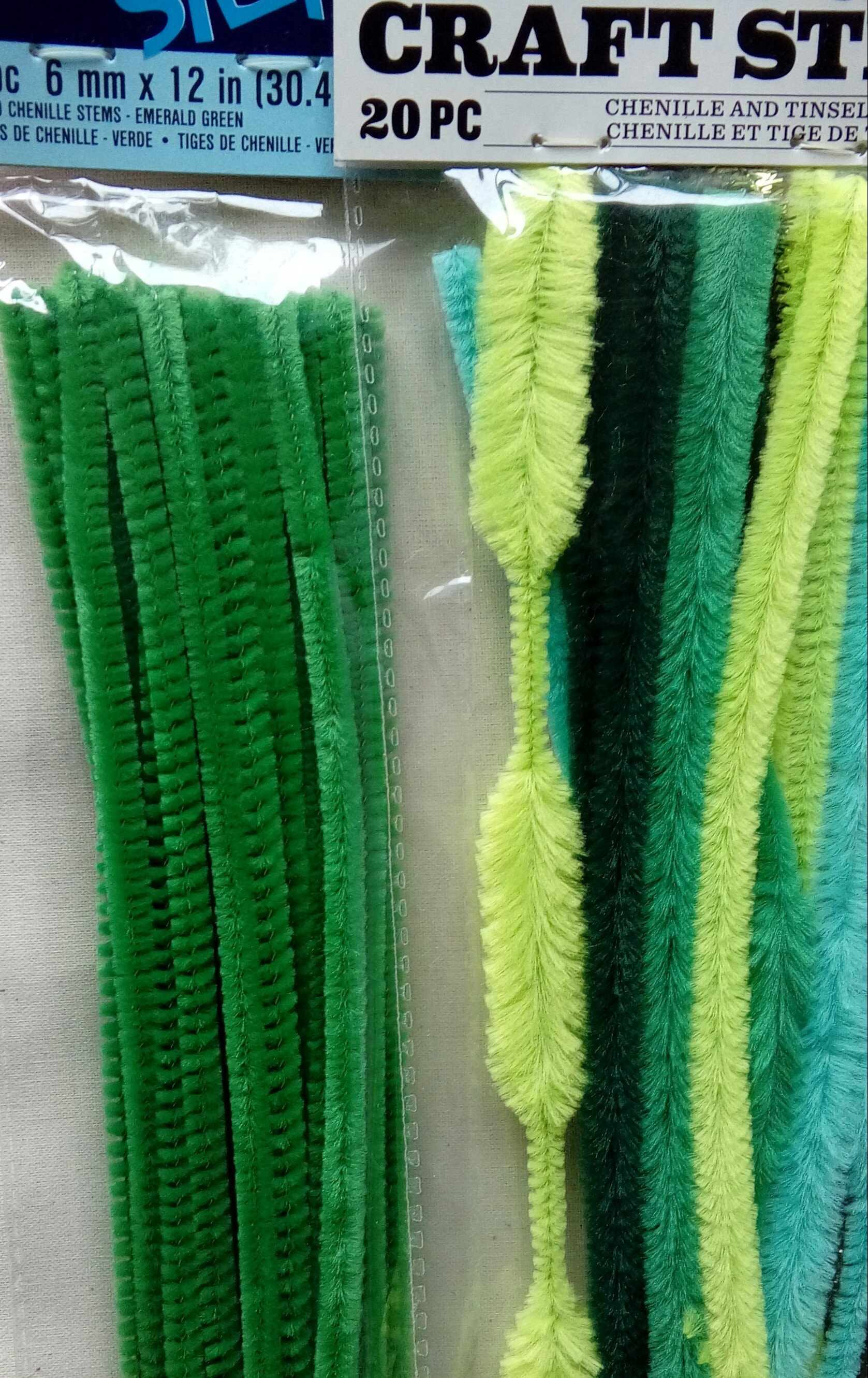 Chenille Stems Craft Stems Pipe Cleaners Assorted Colour Packs Plain  Glitter Twisted 