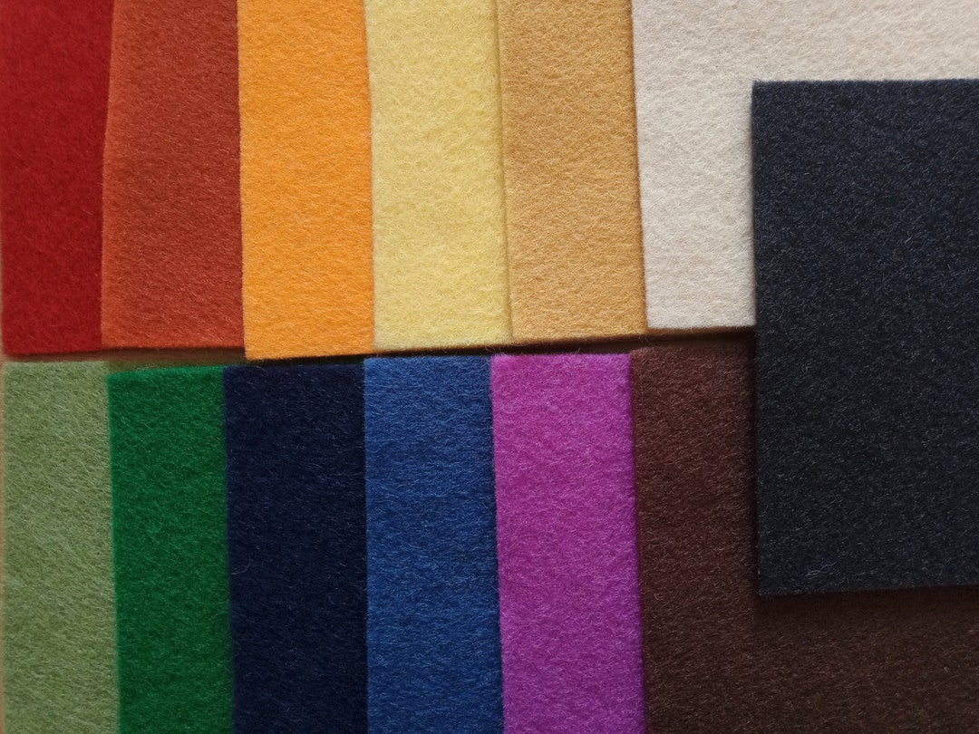 Wool Felt Squares 100 Wool Felt Crafting Needlefelting 5x 5 Squares