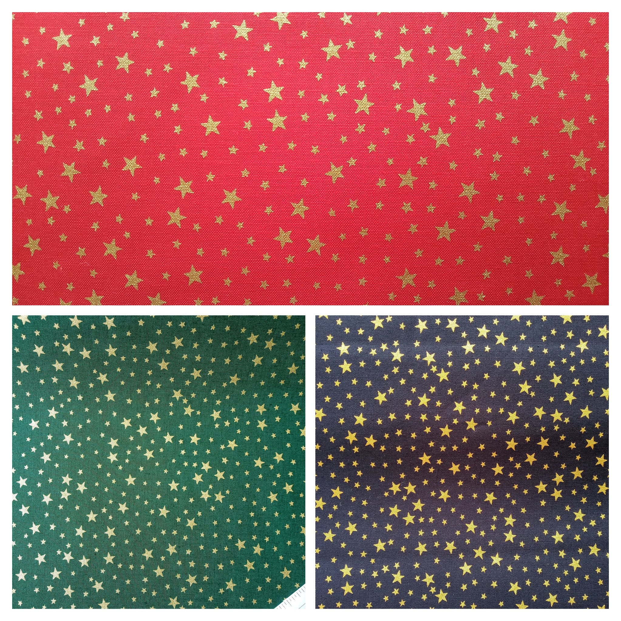 Stars Christmas Fabric Decorative 100% Cotton Fabric Fat - Etsy UK