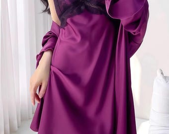 100% Mulberry Silk Lingerie Set: Lace Slip Dress & Robe (US Size M)