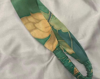 100% mulberry silk headband for women hair tie flower prints
