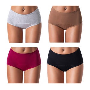 4 Pcs Period Underwear For Women,incontinence Heavy Flow Leak Proof  Postpartum Period Panties-plussize