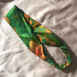 100% mulberry silk headband for women hair tie flower prints