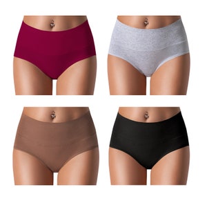 5 Pack Women Underwear Soft Cotton Underpants Lace Waistband Knickers Ladies  Seamless Hipster Briefs Stretchy Panties Bikini Panties