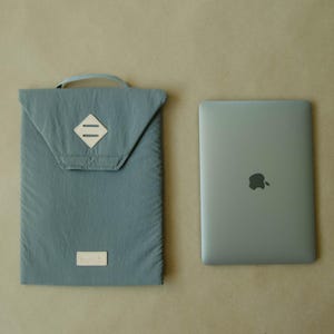 Gray Computer Sleeve, Designer Puffy Laptop Sleeve, Aesthetic Quilted Laptop Sleeve, Minimalist Laptop Sleeve 13, 14, 15, 16 Inch, Her Gift