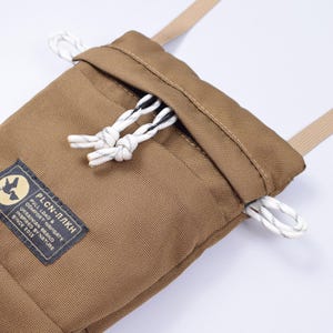 Small Waterproof Sling Bag, Compact Phone Bag on Strap, Black Minimalist Crossbody Bag, Small Multi Pocket Messenger bag for Cell Phone image 13
