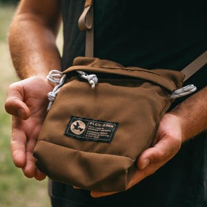 Small Crossbody Bag for Him, Durable Canvas Crossbody Bag, Mens Crossbody Bag, Nylon Phone Bag, Small Messenger Bag, Fathers Day Gift Idea