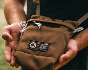 Small Crossbody Bag for Him, Durable Canvas Crossbody Bag, Mens Crossbody Bag, Nylon Phone Bag, Small Messenger Bag, Fathers Day Gift Idea