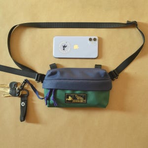 Convertible Crossbody Bag to Fanny Pack, Small Phone Bag, Waterproof Mini Over the Shoulder Bag, Compact Handmade Transformer Bag for Travel