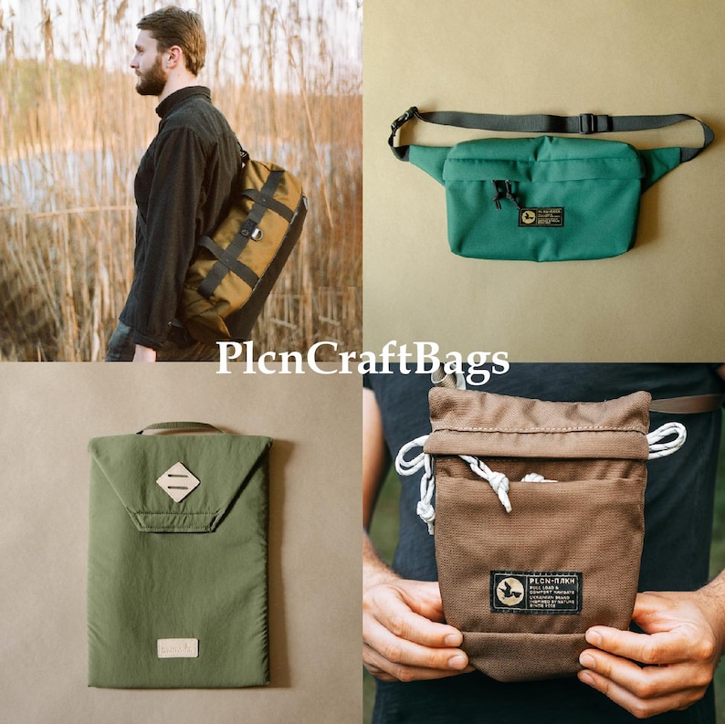 Small Waterproof Sling Bag, Compact Phone Bag on Strap, Black Minimalist Crossbody Bag, Small Multi Pocket Messenger bag for Cell Phone image 3