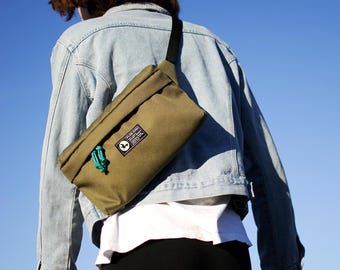 Bonita riñonera para ella, bolso bandolera para mujer, riñonera de lona, bolso bandolera, bolso de viaje para teléfono, idea de regalo para mujer.