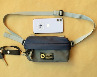 Small Convertible Crossbody Bag and Fanny Pack, Handmade Mini Waist Bag on Strap, Waterproof Bum Bag for Travel, Minimalist Small Phone Bag