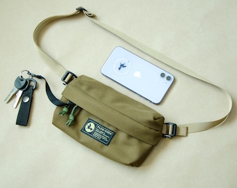 Bolso minimalista para teléfono, bandolera, bandolera 2 en 1 y bandolera, bandolera pequeña, riñonera, idea de regalo pequeña.