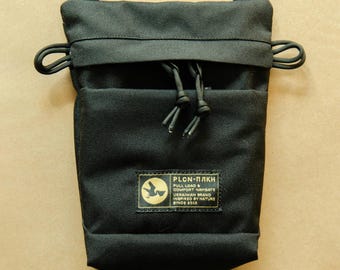 Mens Black Small Crossbody Bag, Durable Canvas Crossbody Bag, Nylon Crossbody Bag for Him, Phone Crossbody Bag Men, Small Messenger Bag Men