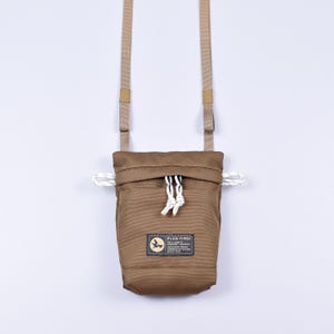Small Waterproof Sling Bag, Compact Phone Bag on Strap, Black Minimalist Crossbody Bag, Small Multi Pocket Messenger bag for Cell Phone image 10