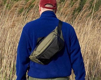 Taktische Canvas Gürteltasche für Männer, 7L Crossbody Gürteltasche mit vielen Taschen, strapazierfähiges Herren Canvas über der Schulter, Geschenk zum Vatertag