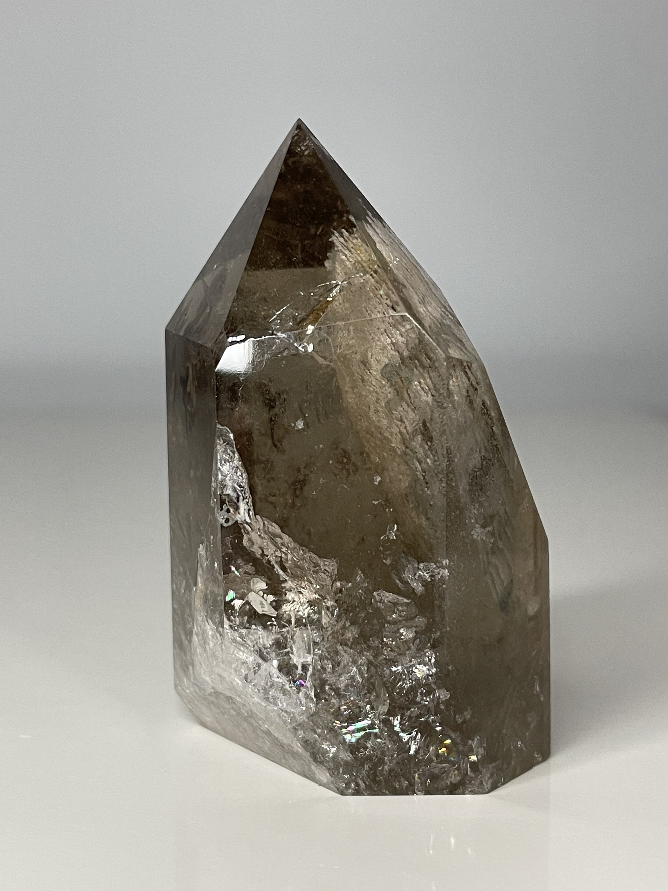 Smokey Garden Quartz with Rainbow Etsy