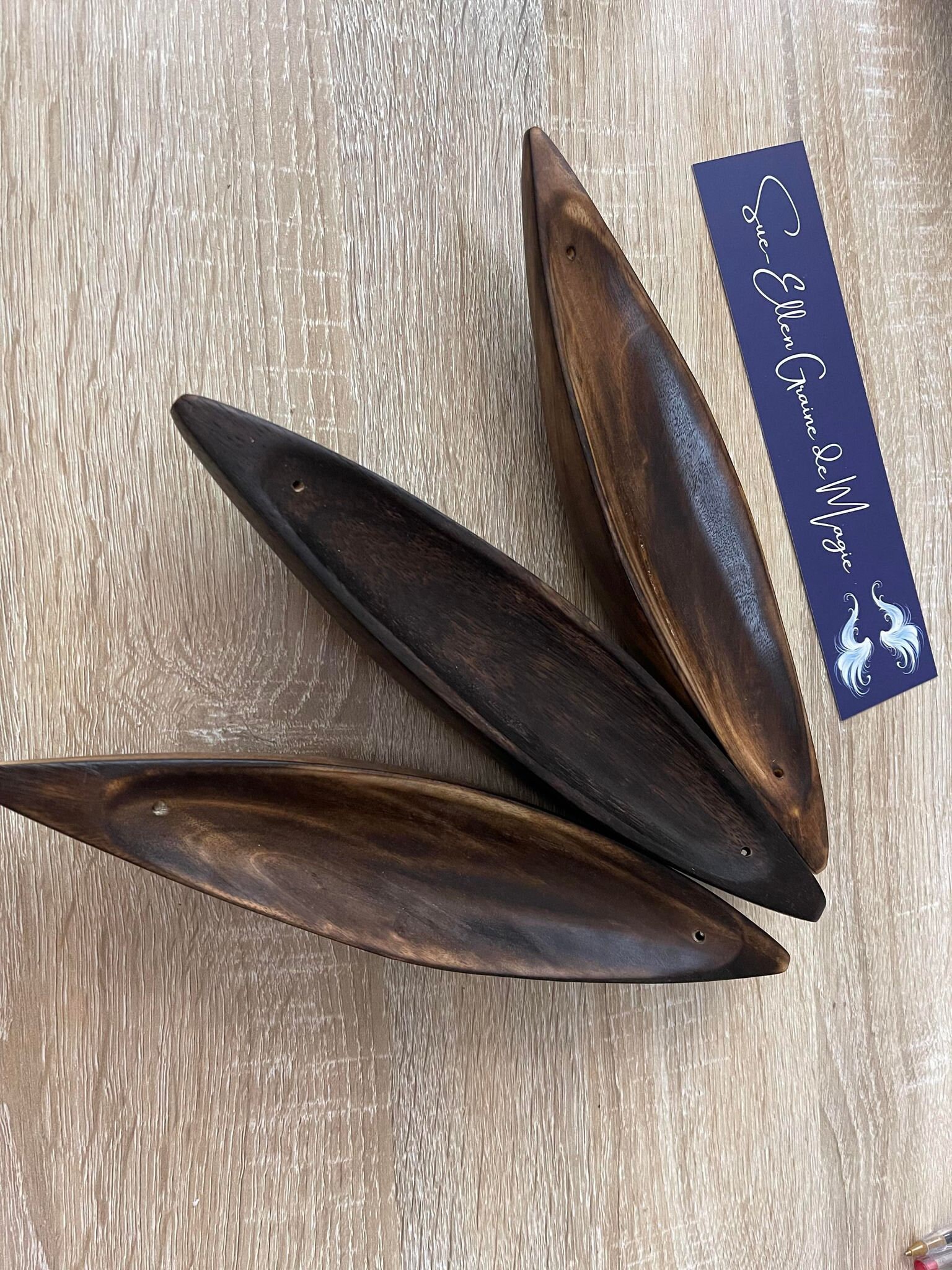 Porte Encens Pirogue 25 cm