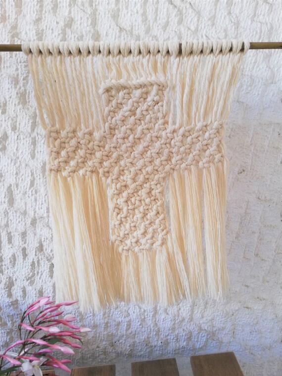 Cross Wall Decor Modern Macrame Cross Wall Hanging Etsy