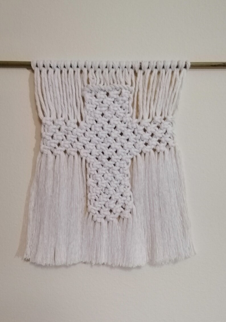Cross Wall Decor Modern Macrame Cross Wall Hanging Etsy