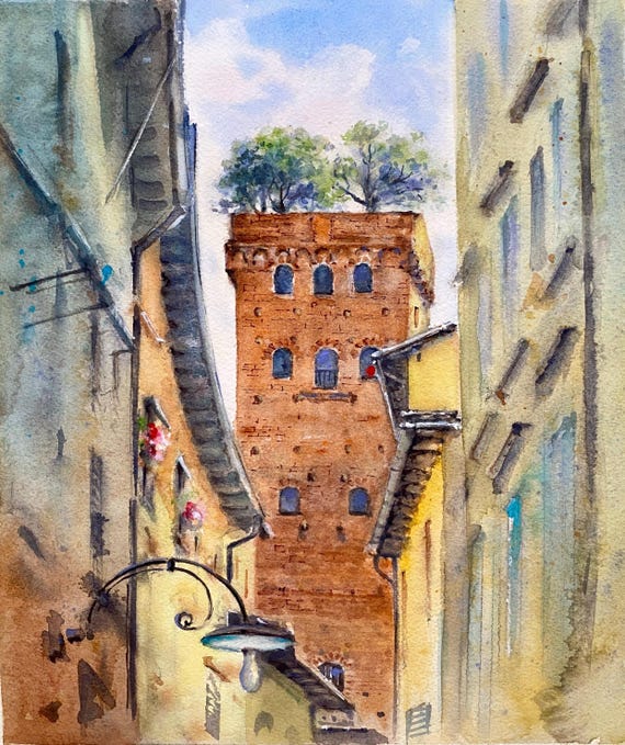 水彩画 ヨーロッパ イタリア