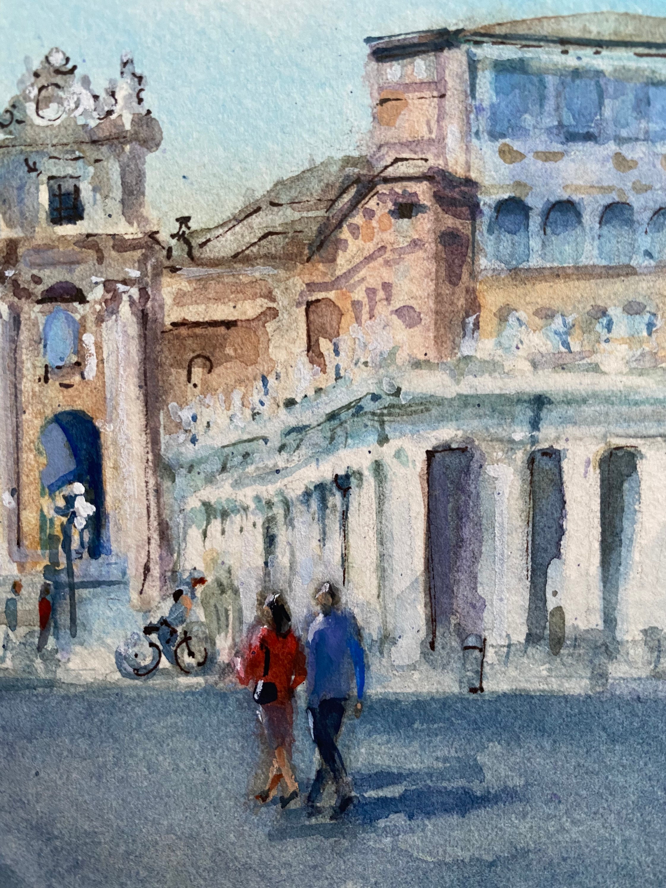 Original Watercolor Painting of Rome, Italy Vatican - Etsy