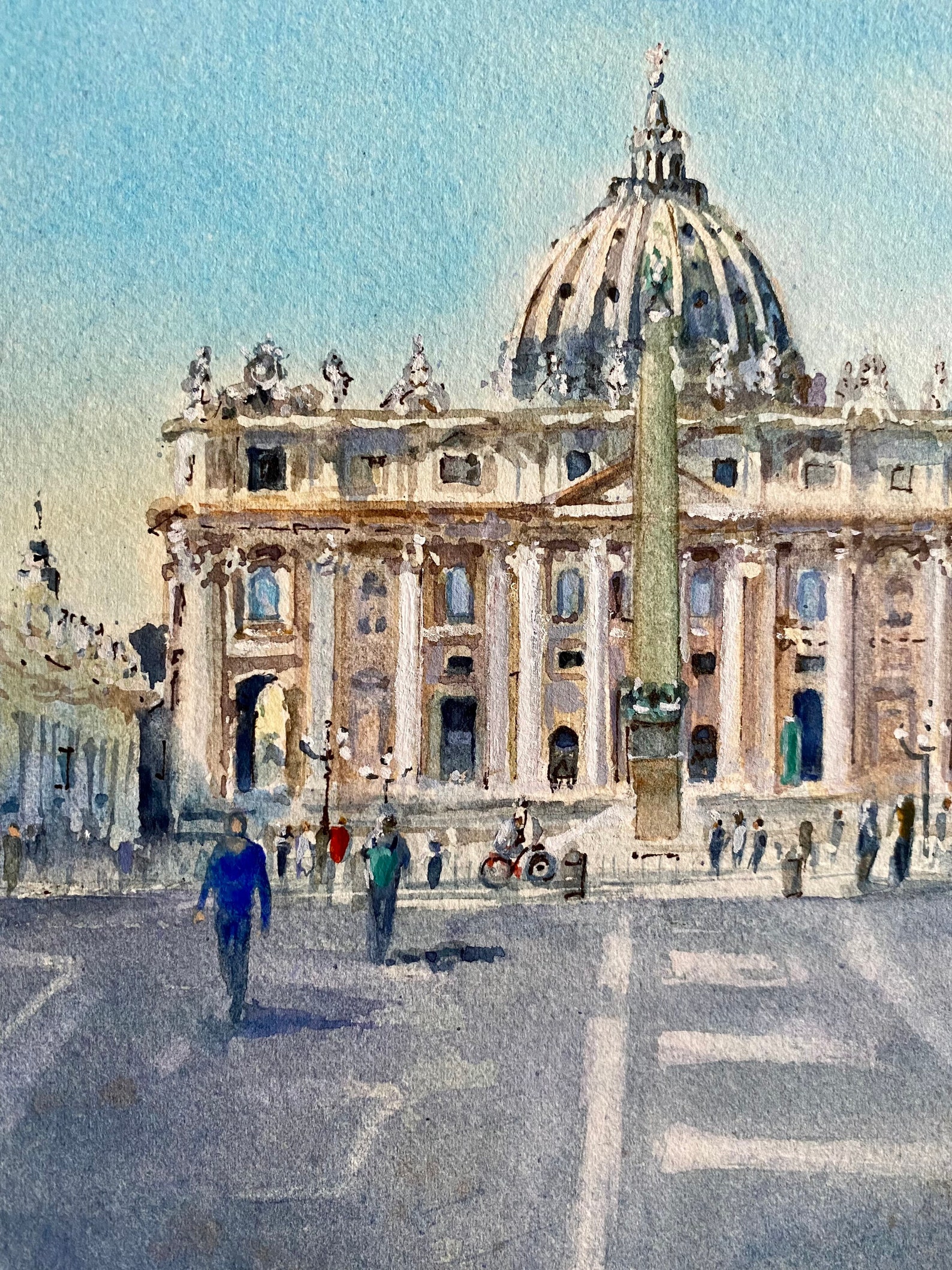 Original Watercolor Painting of Rome, Italy Vatican - Etsy