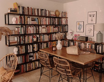 The Paloma || Wood Bookshelves | Rustic Bookcase | Handmade Wall Unit
