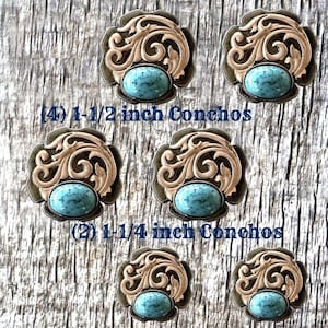 Tucumcari Turquoise Concho Saddle Set-2