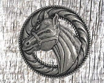 Horse 1 Inch Left Profile Concho