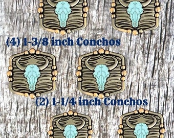 Buffalo Turquoise Concho Sadelset-2