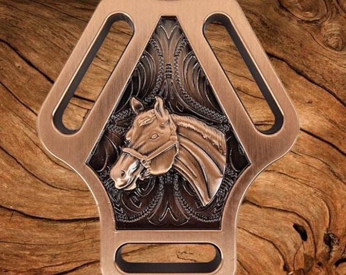 New! Buckle Large Oval, Standing Horse main image 0